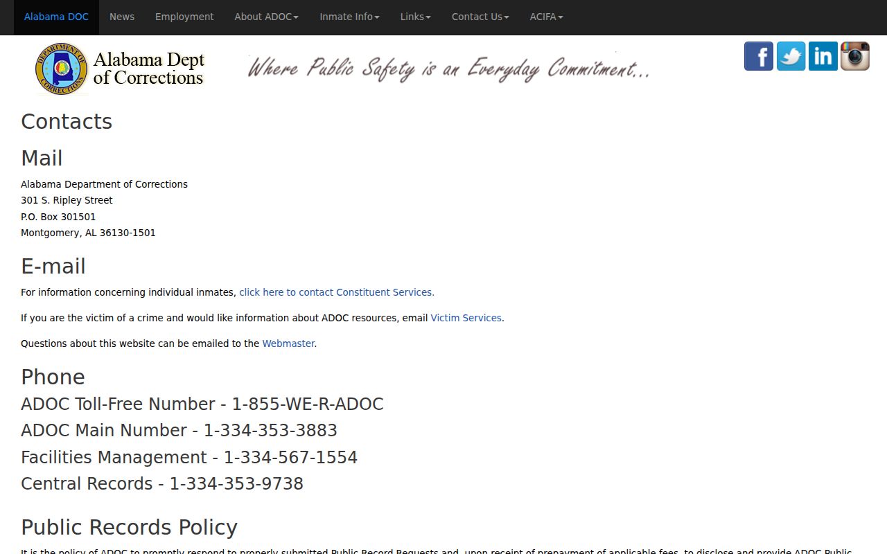 Marshall County arrest records Alabama corrections contact channel