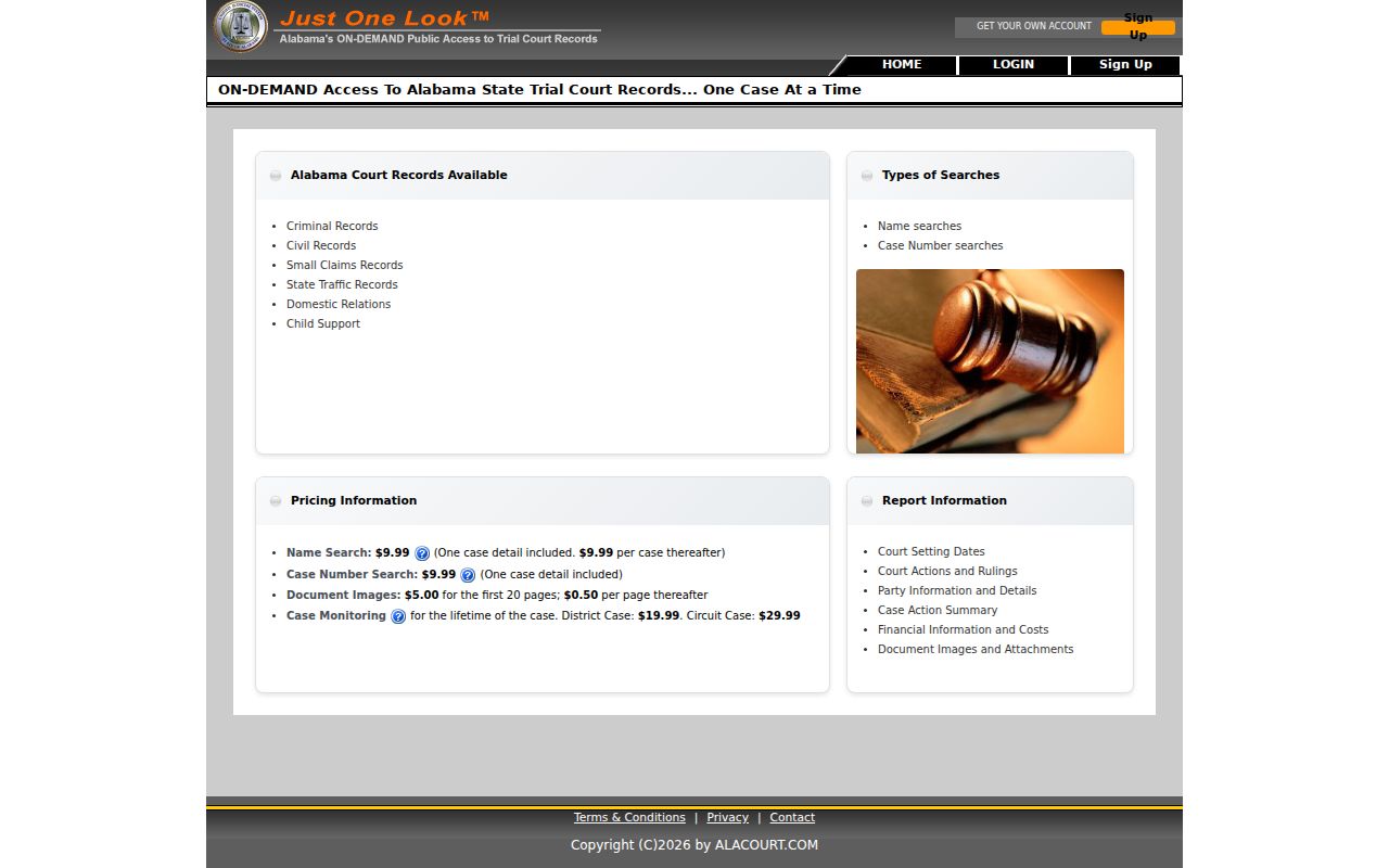 Marshall County court records Alacourt ACCESS portal