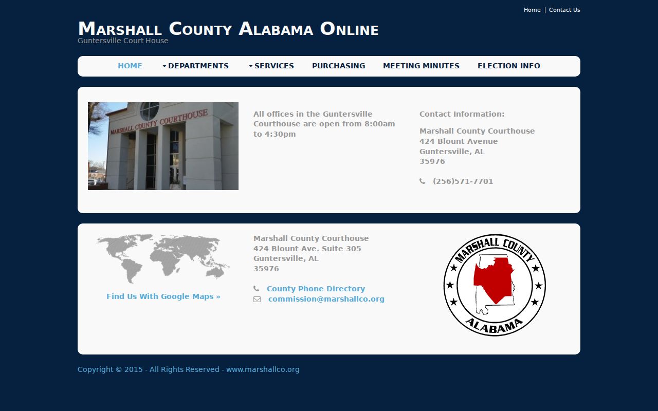 Marshall County Court records Guntersville courthouse