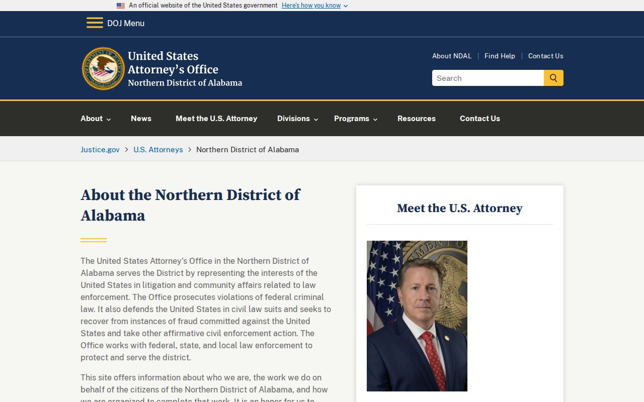 Marshall County Court records U.S. Attorney Northern District