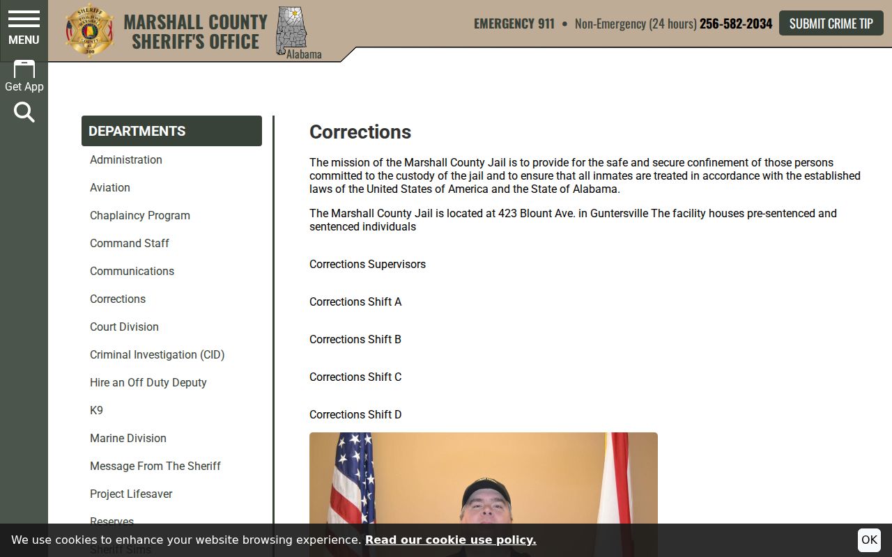 Marshall County inmate records corrections and bond rules