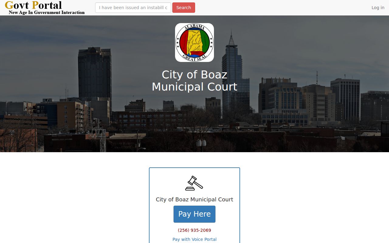 Marshall County traffic court records Boaz citation payment